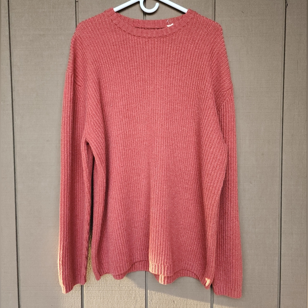 Levis wool crewneck sweater orange NEW relaxed fit